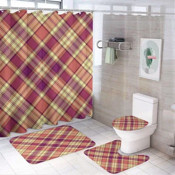 Vintage Scottish Tile on a shower curtain