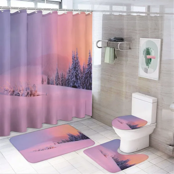 Winter Scenery on a shower curtain
