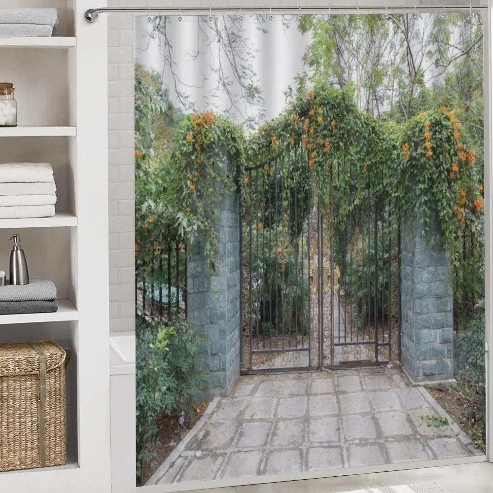 Wrought Floral Garden Gate — Detail 4