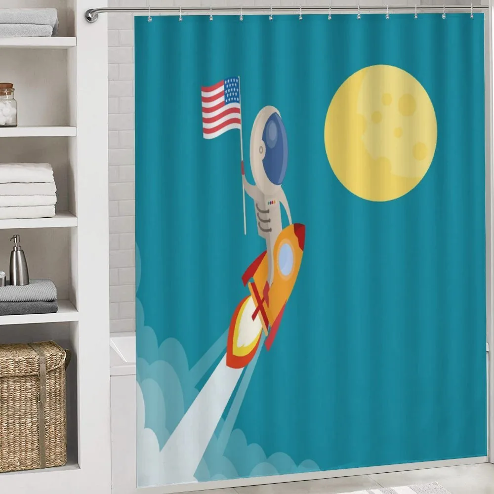 Astronaut Flying to the Moon — Detail 4