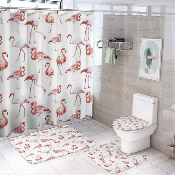 Exotic Birds Pattern on a shower curtain