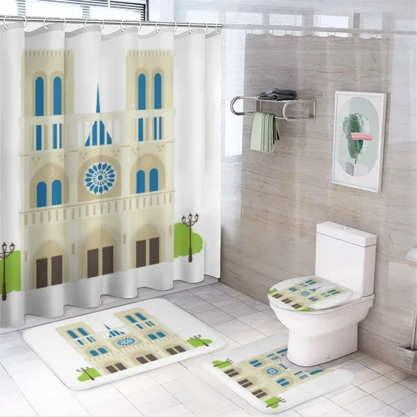 French Landmark on a shower curtain