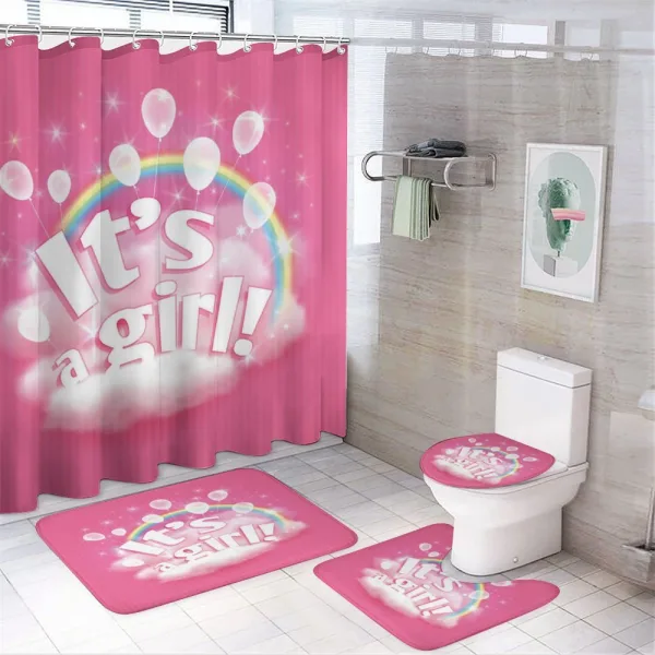 Its a Girl Words on a shower curtain