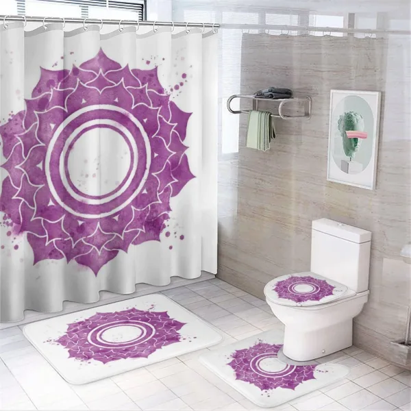 Mandala Chakra Splash on a shower curtain