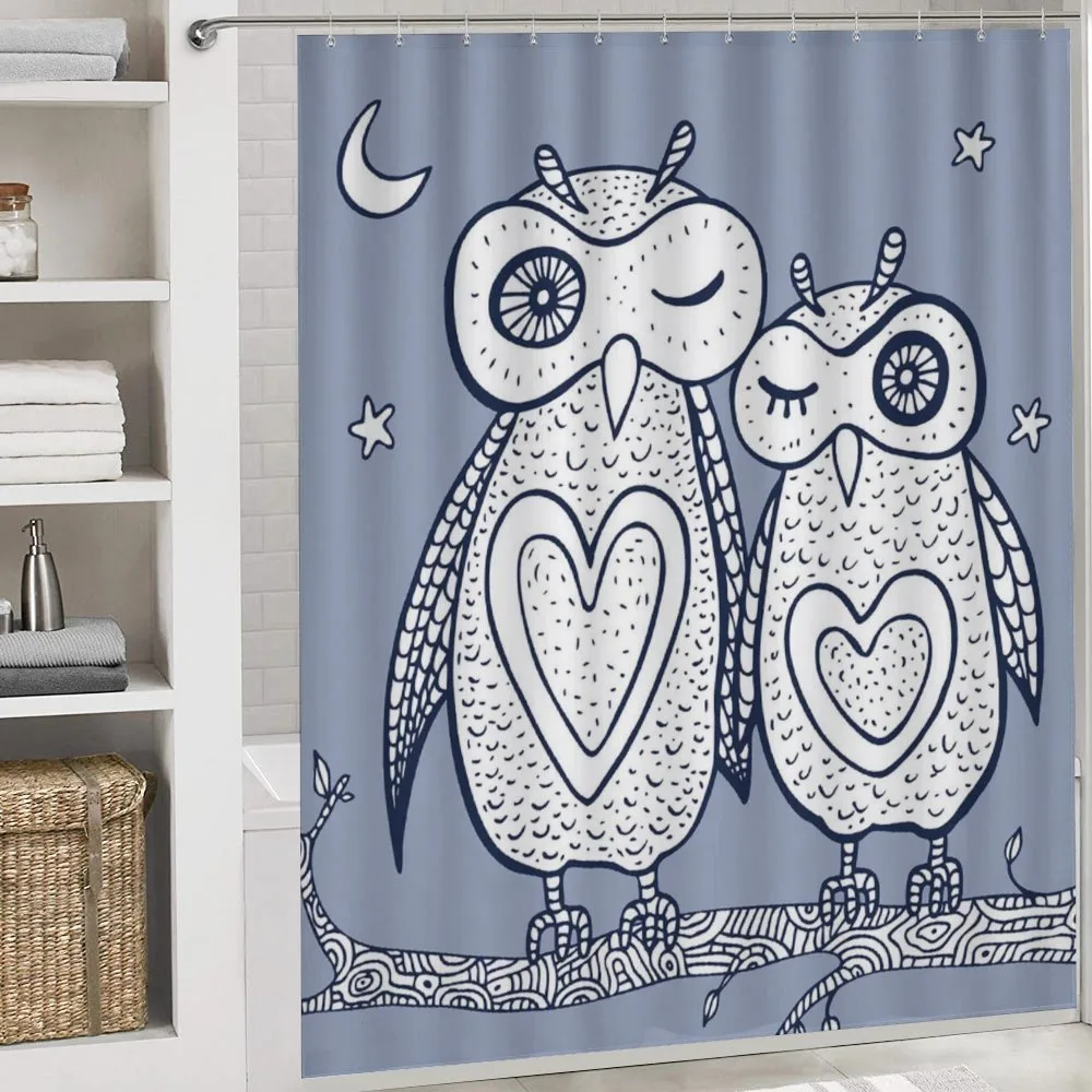 Night Bird Couple Doodle — Detail 4