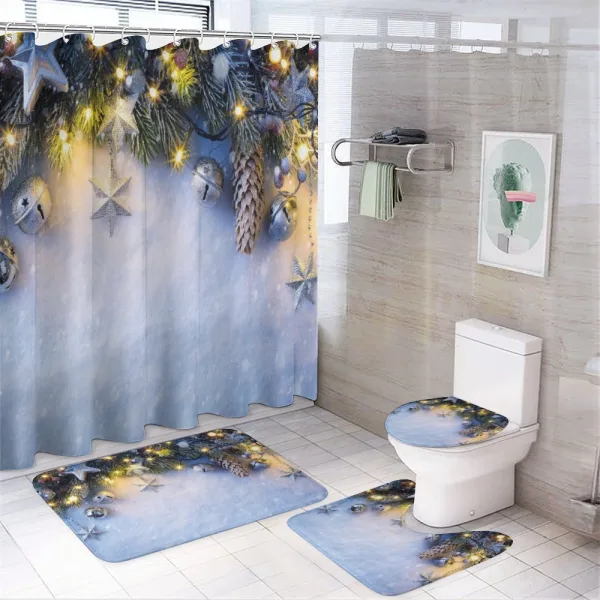 Noel Ornamental Branch on a shower curtain