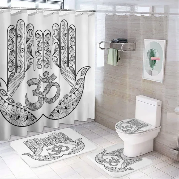Paisley Mandala on a shower curtain
