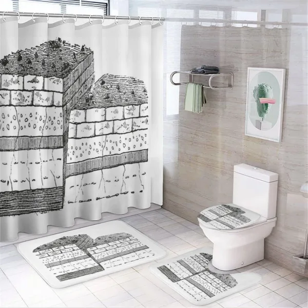Rock Formation Theme School on a shower curtain