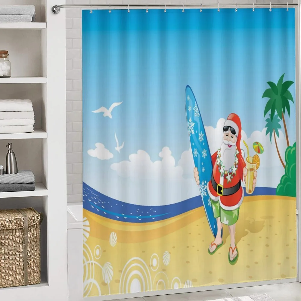 Santa on Beach Surf — Detail 4