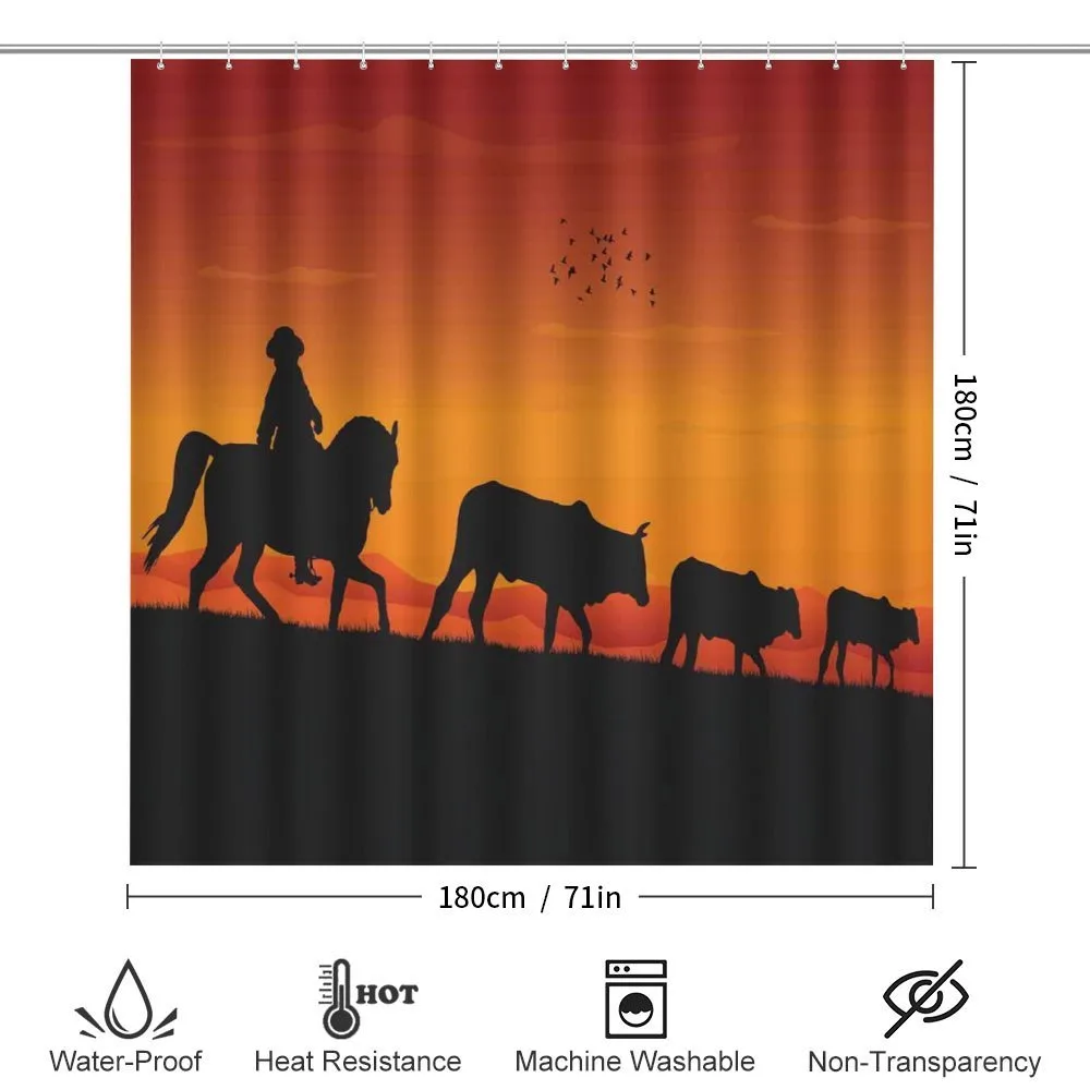 Silhouette Farm Cow Herd — Detail 2