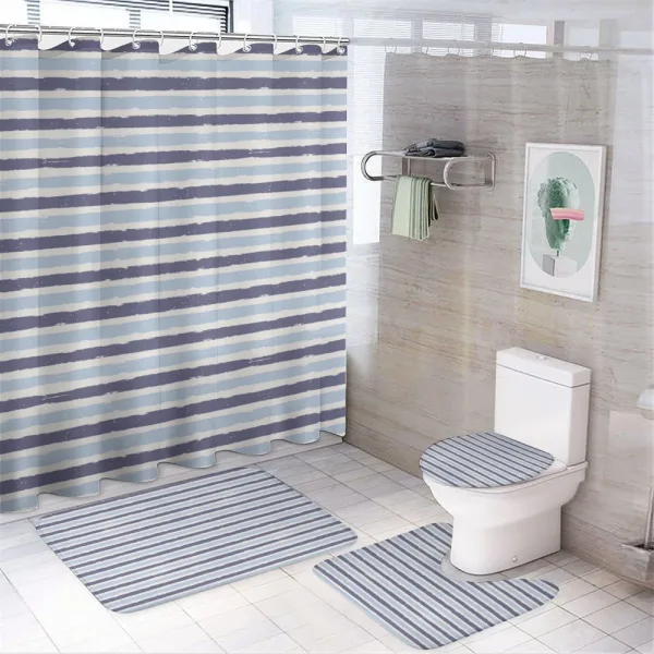 Sketchy Stripes on a shower curtain