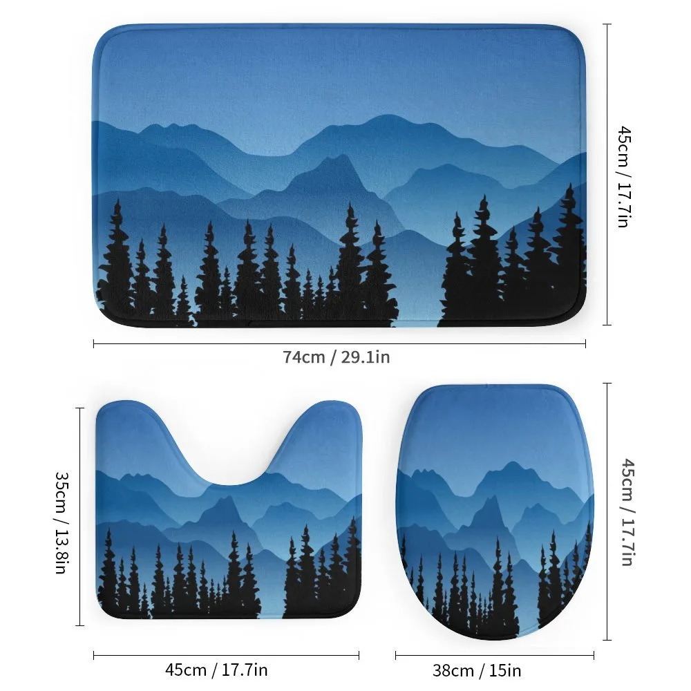 Tree and Hill Silhouettes — Detail 1