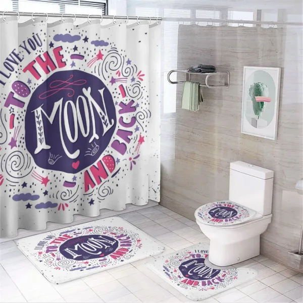 Colorful Love on a shower curtain
