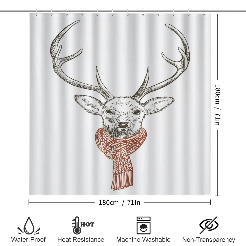 Deer with Scarf Winter — Detail 2