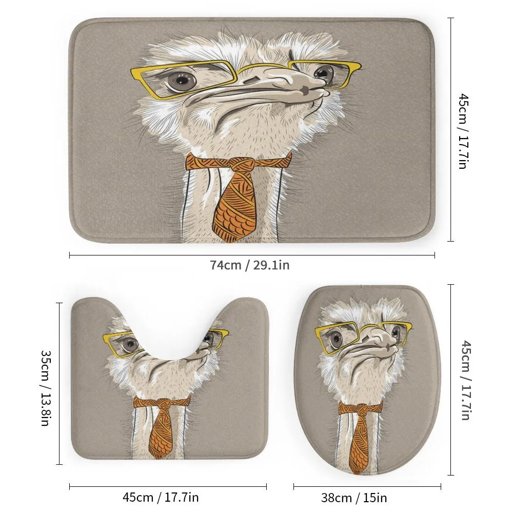Funny Hipster Ostrich — Detail 1