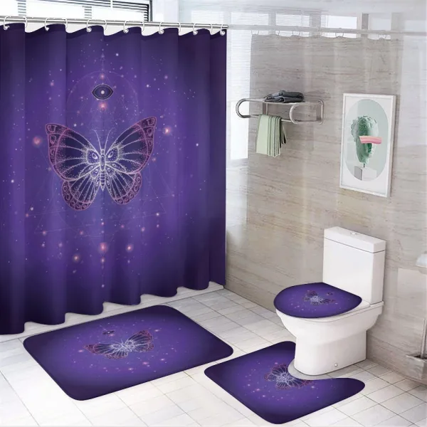 Galactic Butterfly Geometry on a shower curtain