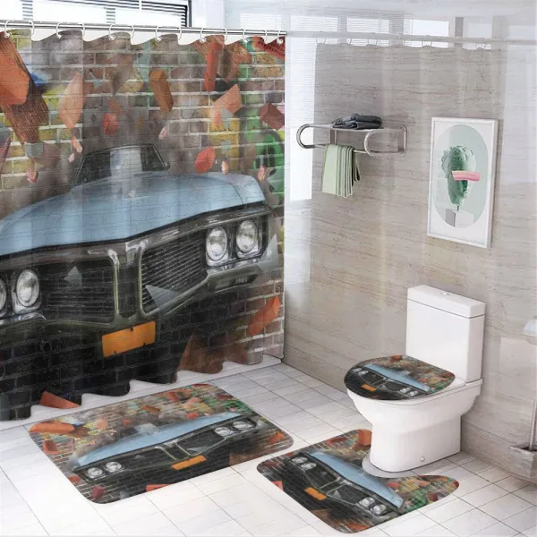 Graffiti Style Street Art on a shower curtain