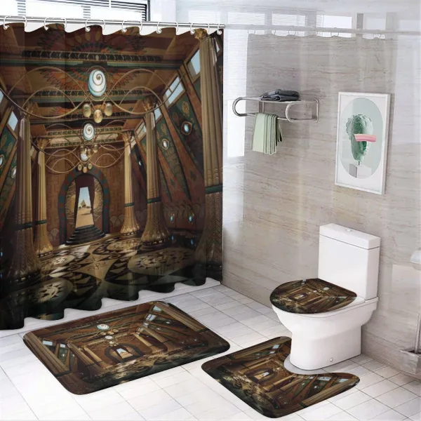 Interior Building 3D Syle on a shower curtain