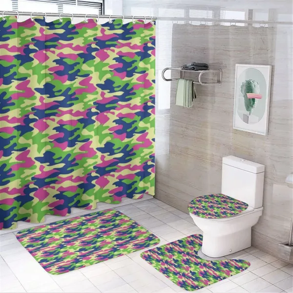 Modern Design Wave on a shower curtain