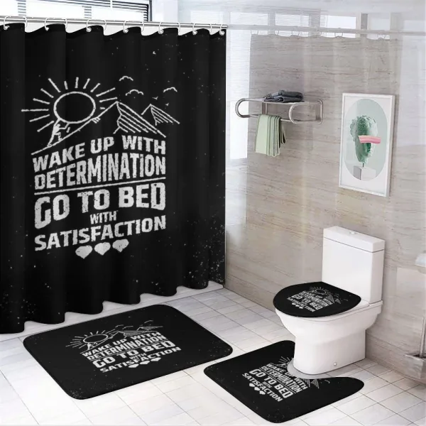 Motivation Satisfaction on a shower curtain