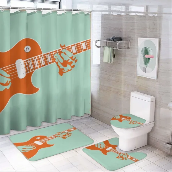 Musician Performing on a shower curtain