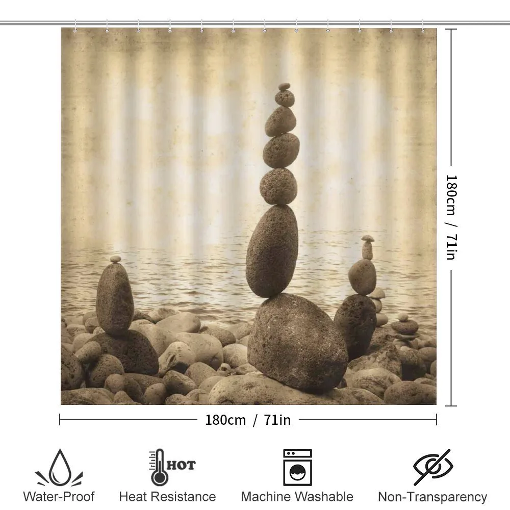 Rocks Calm Sepia Art — Detail 2