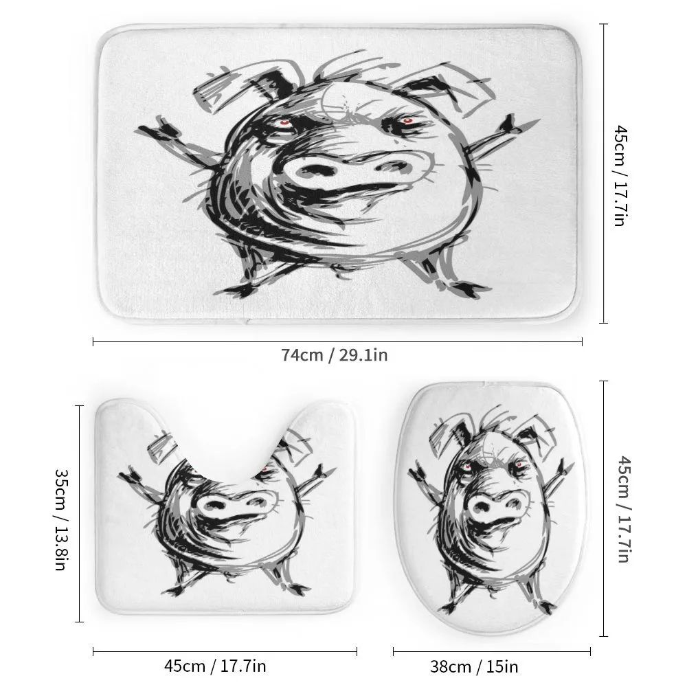 Sketch of Angry Rebel Pig — Detail 1
