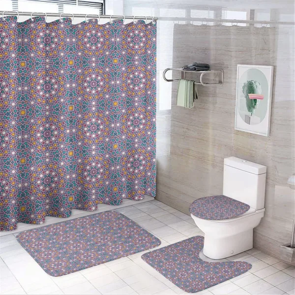 Star Pattern on a shower curtain