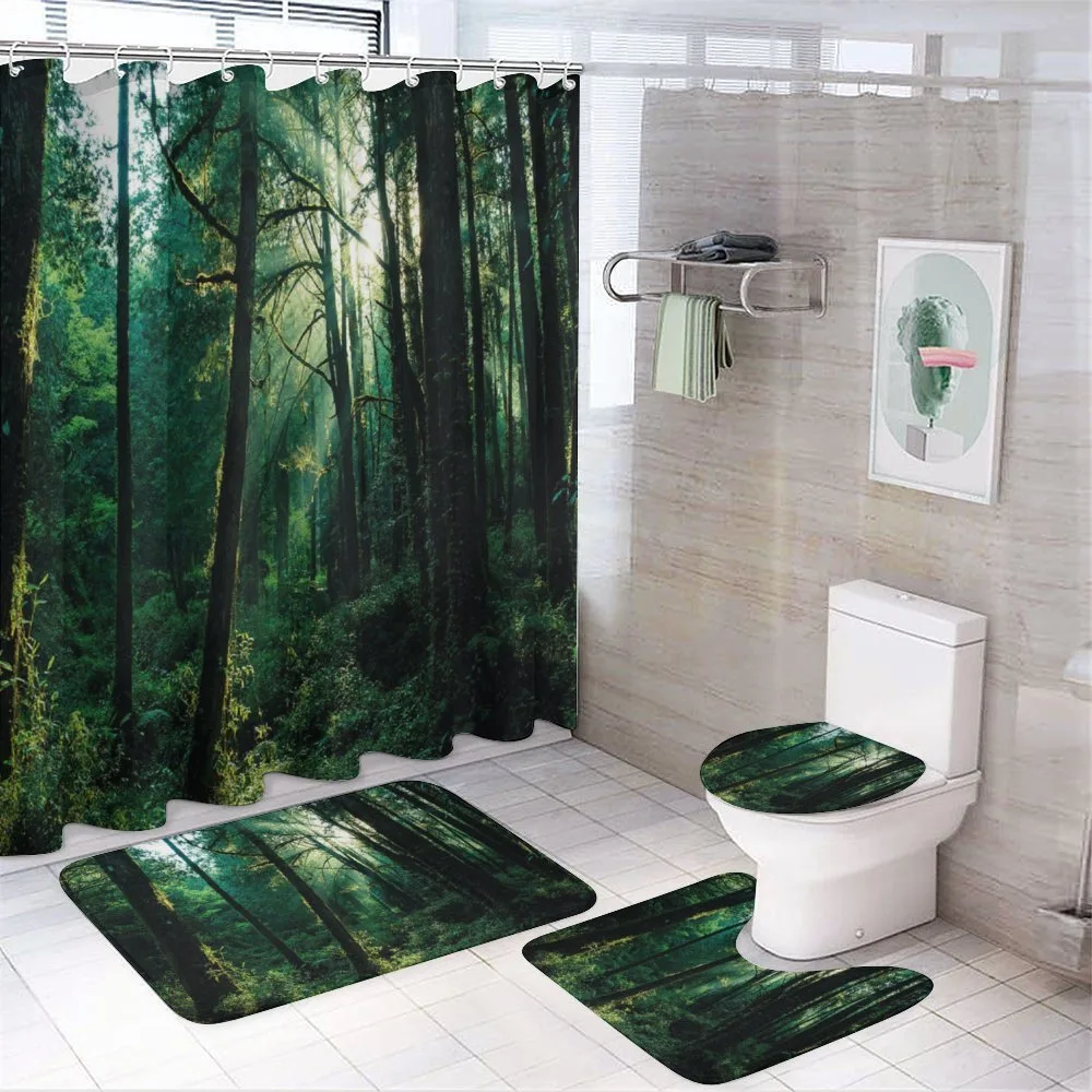 Sunset in Woods Trees — Your design