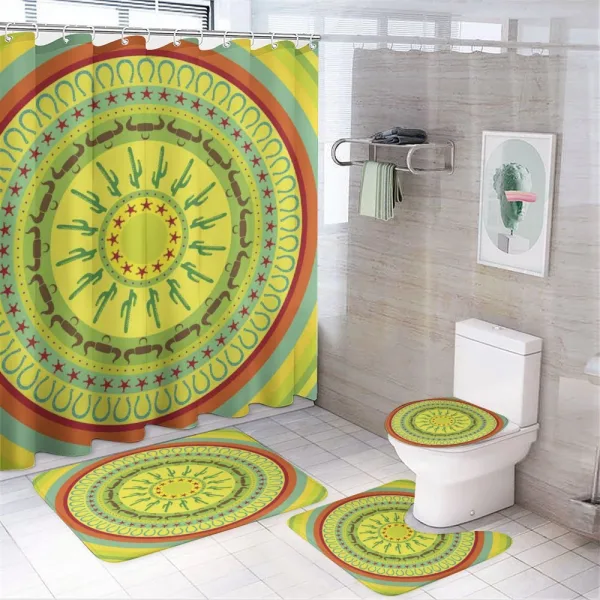 Wild West Mandala on a shower curtain