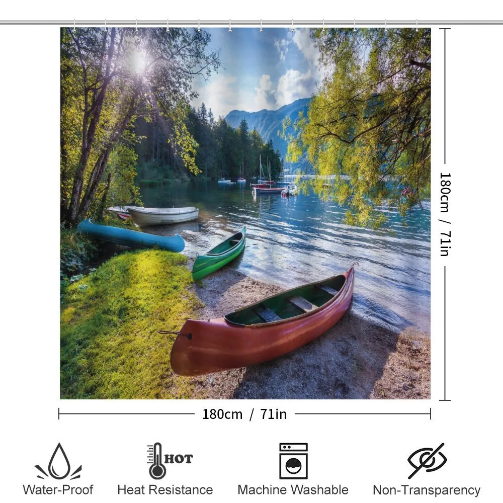 Bohinj Lake with Boats — Detail 2