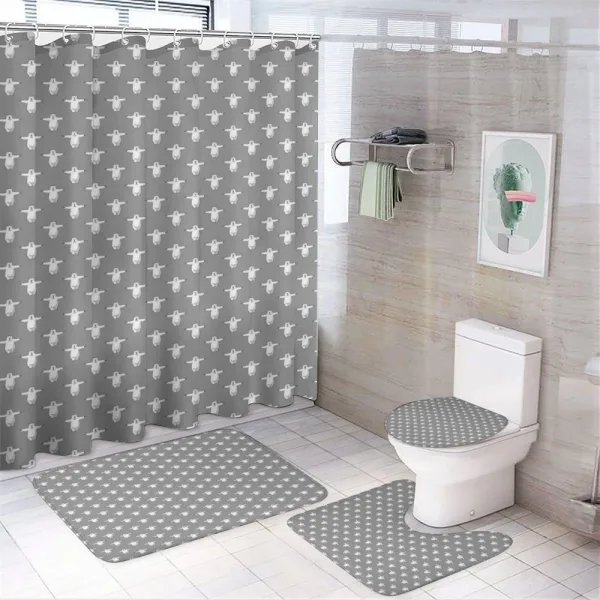 Funny Animals Hug on a shower curtain