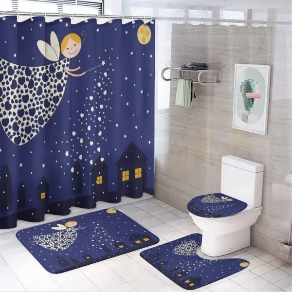 Girls Kids Cartoon Fairy on a shower curtain