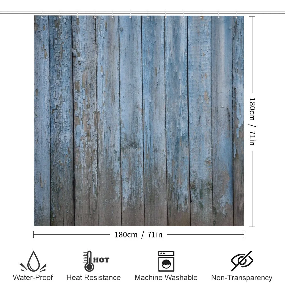 Grungy Painted Wooden Fence — Detail 2