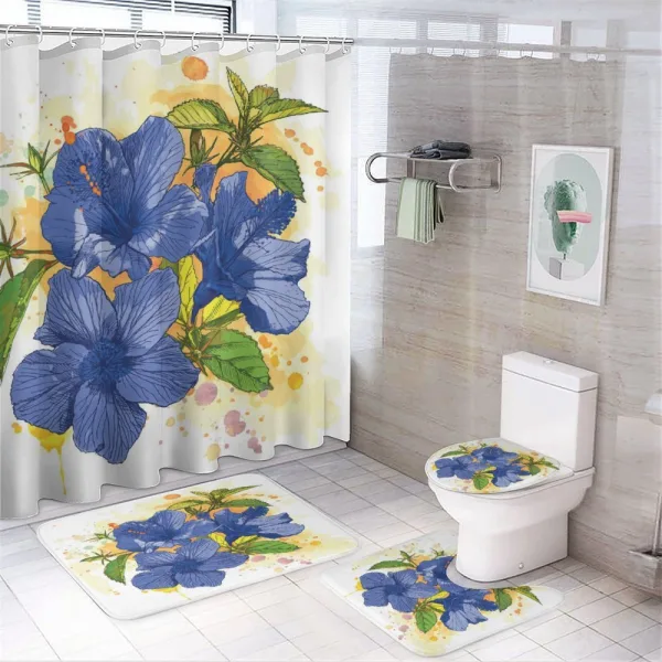 Hibiscus Exotic Art on a shower curtain
