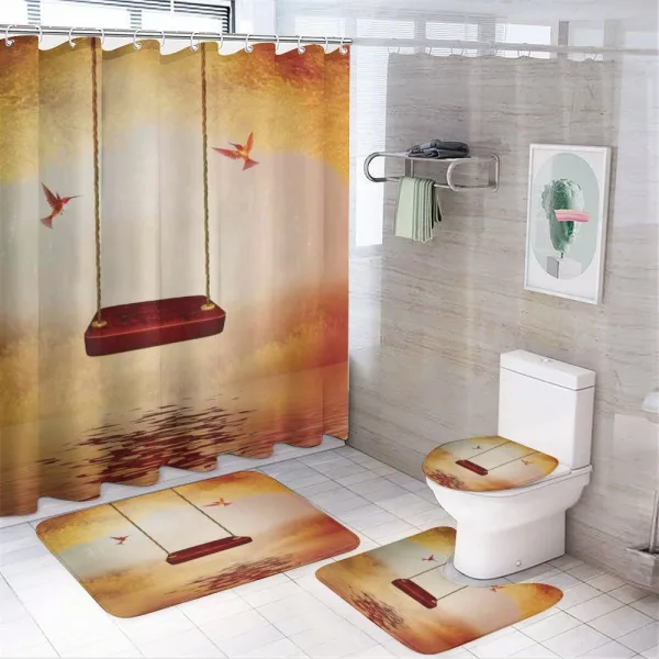 Hummingbird Peace on a shower curtain