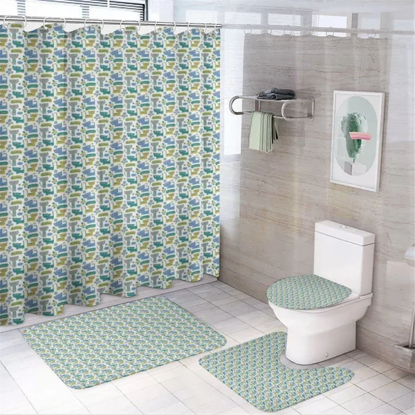 Kittens Saying Hello and Meow on a shower curtain