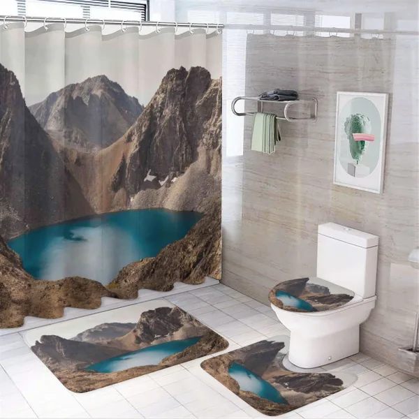 Lake Nature Earth on a shower curtain
