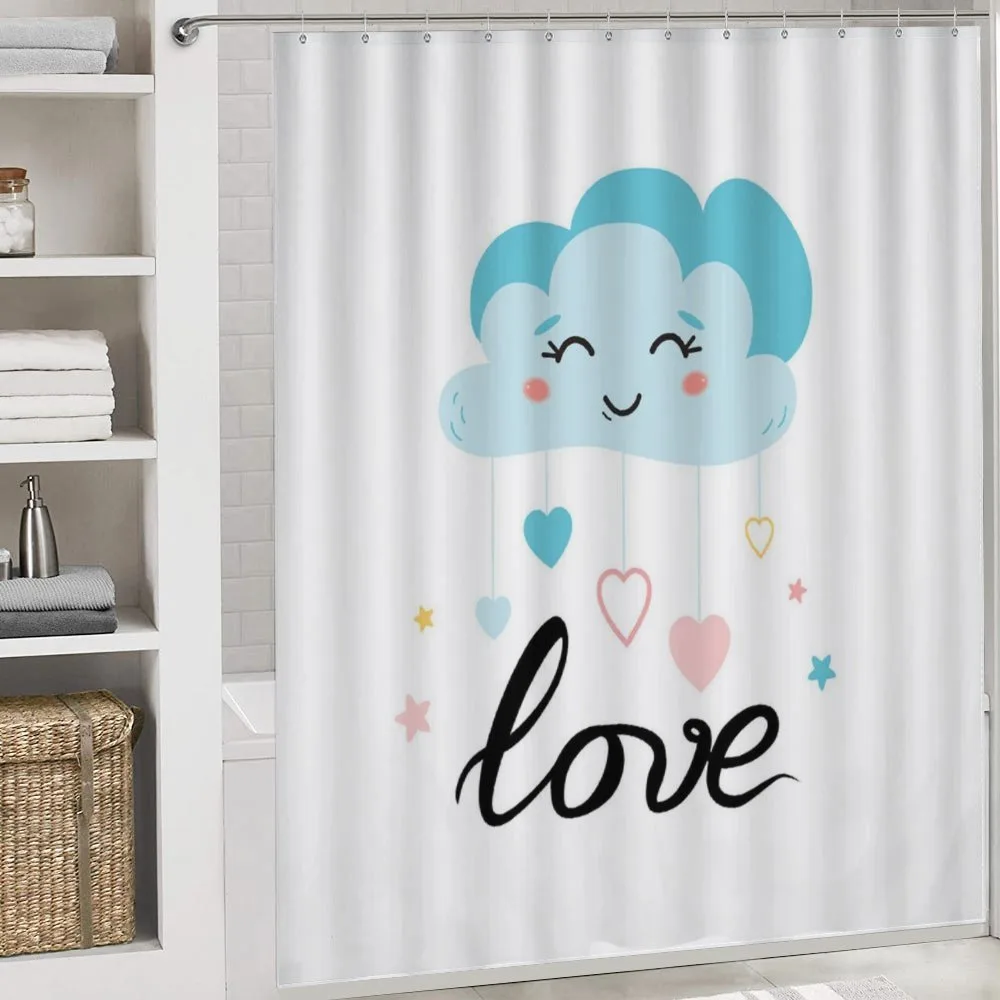 Love Cursive Text and Clouds — Detail 4