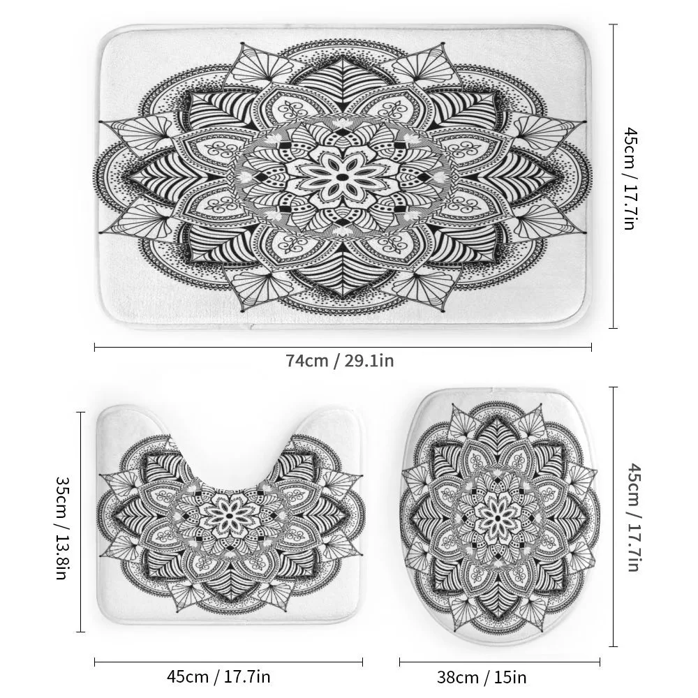 Mandala Black White Art — Detail 1