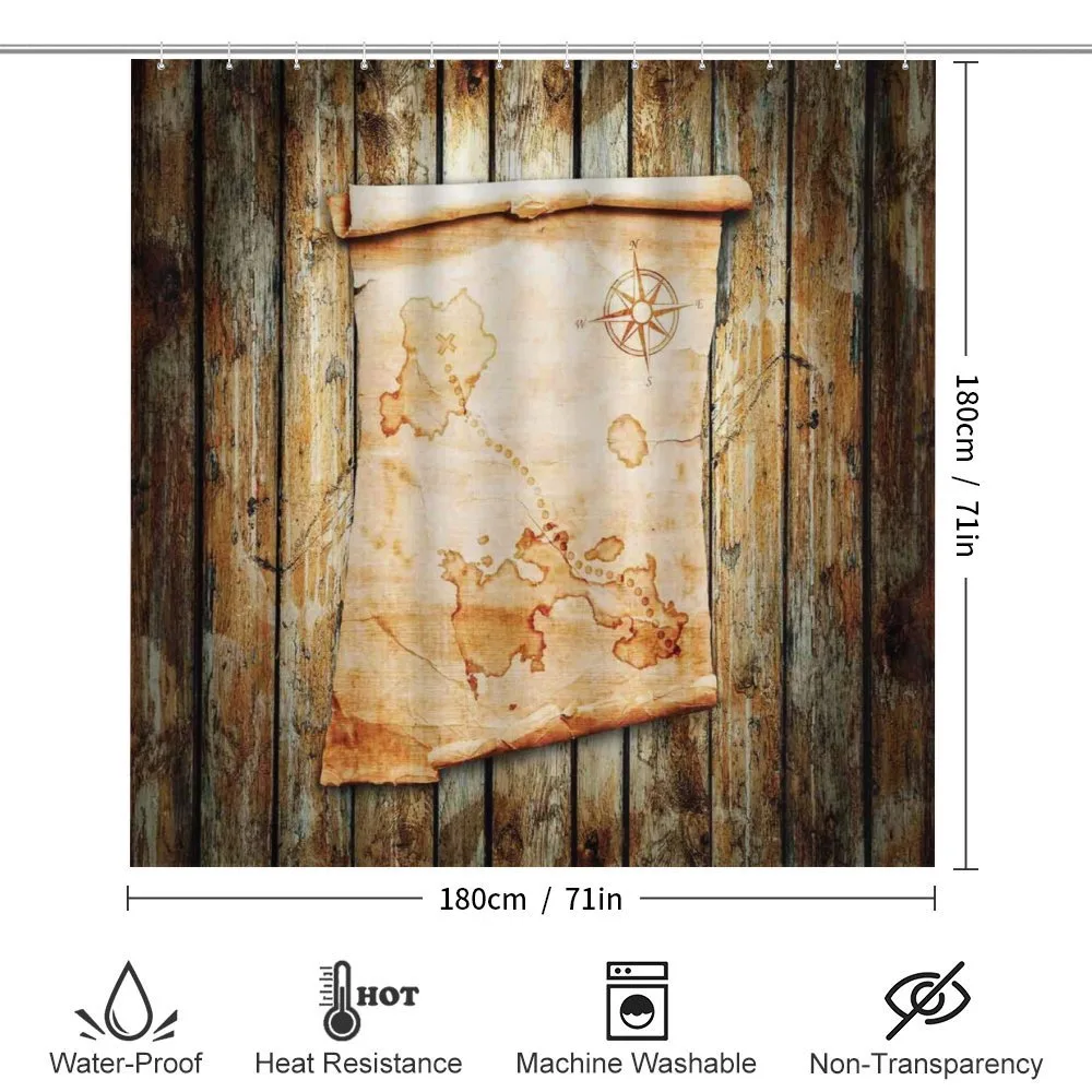 Map on Grunge Timber — Detail 2