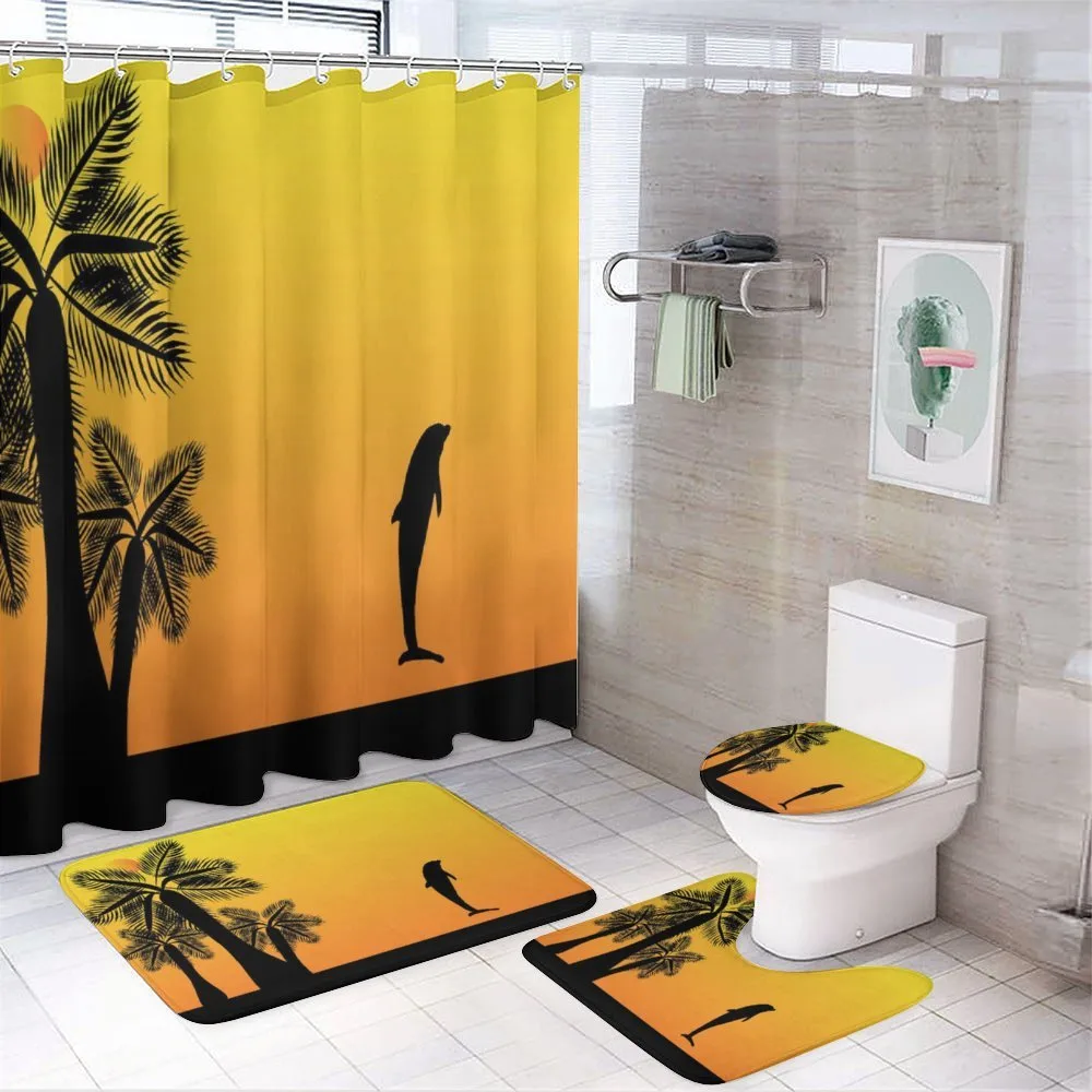 Ombre Sunset Palms Dolphin — Your design