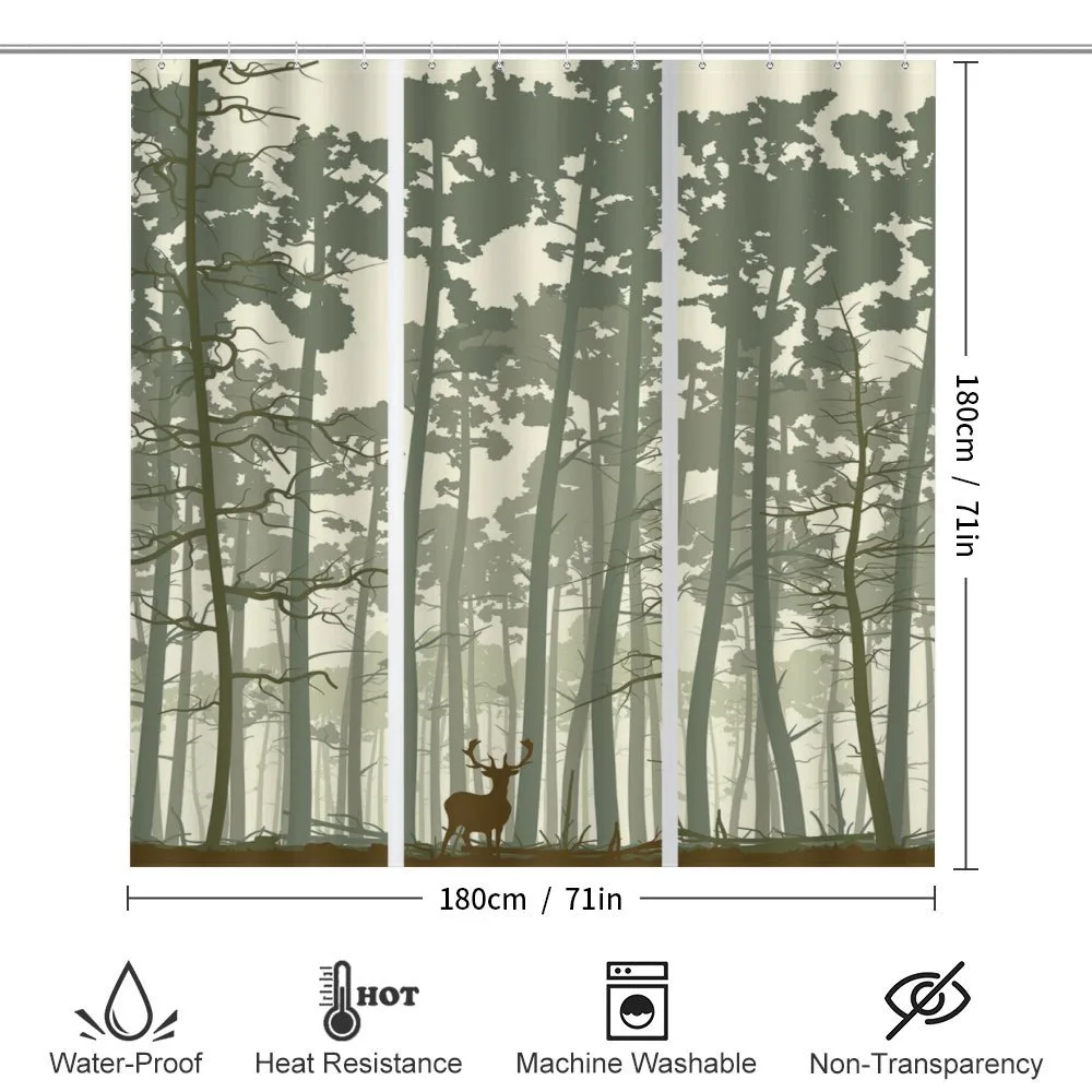 Pine Trees Deer Motif — Detail 2