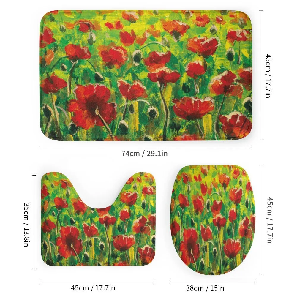 Poppies on Green Grass — Detail 1
