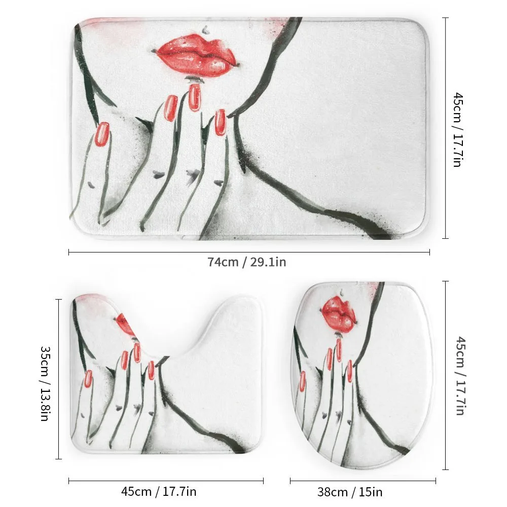 Red Nails and Blushed Cheeks — Detail 1