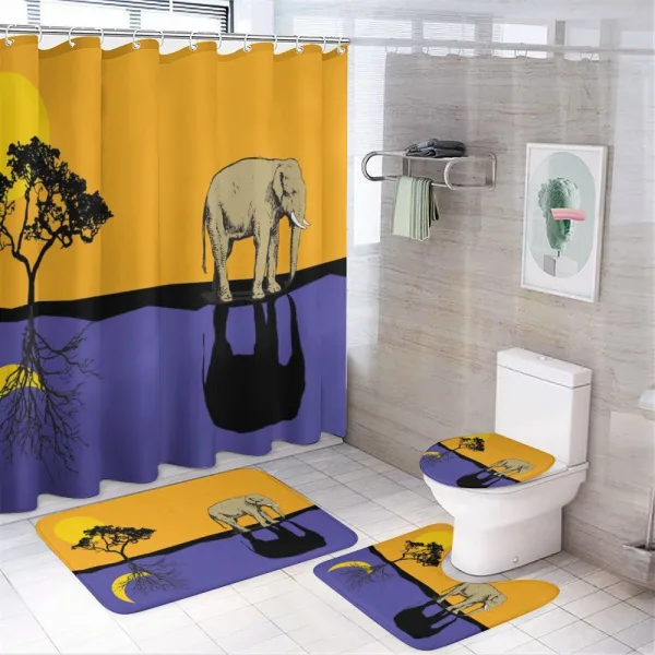 Reflection Animal on a shower curtain