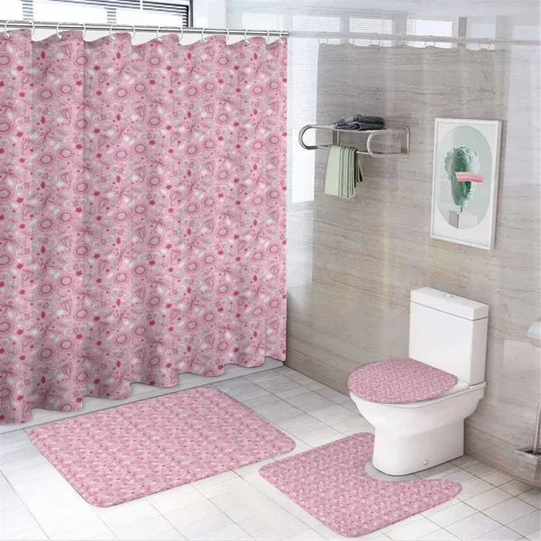 Romantic Hand Drawn on a shower curtain