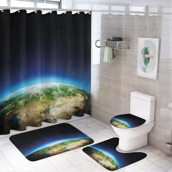 Russia from Space Sky on a shower curtain