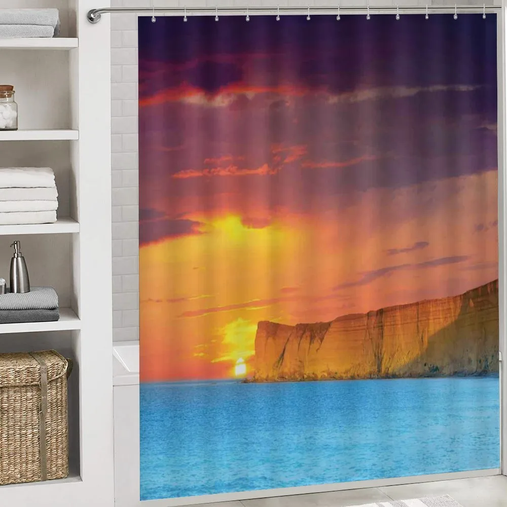 Sea Sunset with Cliffs — Detail 4