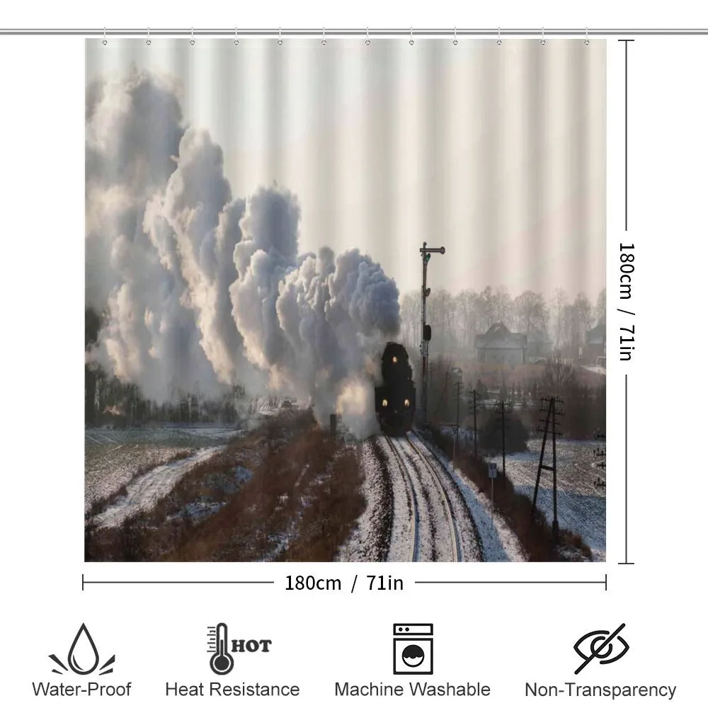 Train Snowy Scene — Detail 2